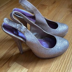 Madden Girl rose gold platform heels 5 1/2